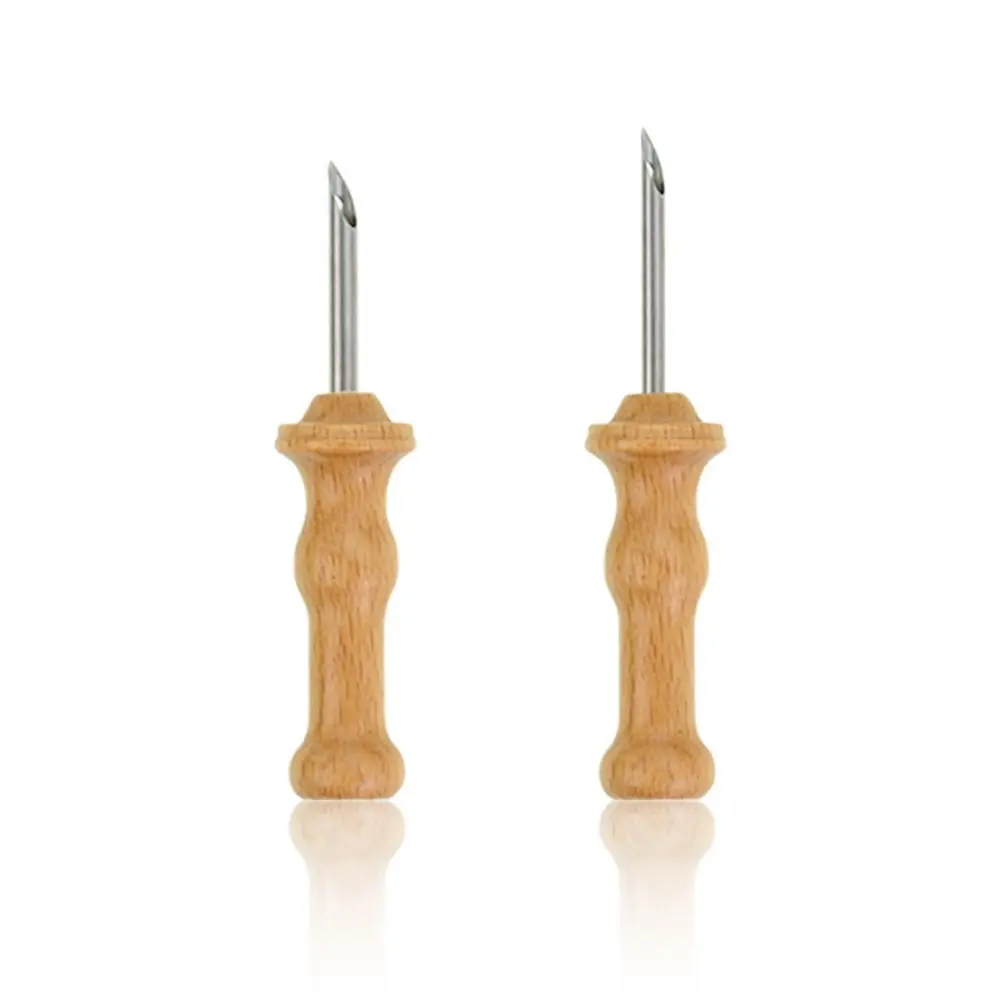 Description Picture 5 of itemHot Knitting Embroidery Needles Weaving Felting Craft Stitching Punch Pen Threader Wooden Handle DIY Sewing Tool Accessories
