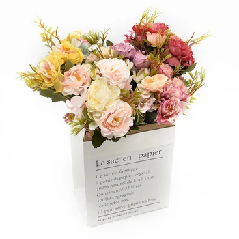 

Silk peony bouquet Home explosions wedding decorative flowers fake flowers for scrapbook ornamental flowerpot Artificial flowers