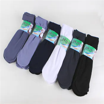 

10 Pairs/set Summer Thin Men's Socks Solid Color Black White Business Socks High Elastic Wear-resistant Ice Silk Cool Sockings