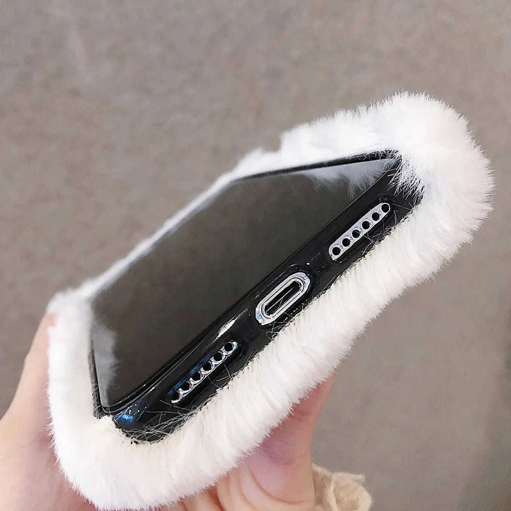 SoCouple Зимний теплый плюшевый чехол для телефона iphone XR 11 12 Pro X Xs Max милый кот