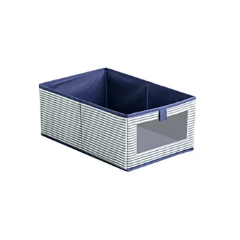 

Clothing Storage Bag Organizer Sundries Sorting Box Simple Household Storage Box with Clear Window for Bedding Foldable