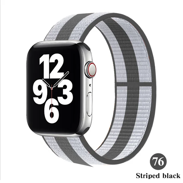 Nylon Strap for Apple watch series 7 band 41mm 44mm 40mm 42mm 38mm smartwatch wristband belt sport loop bracelets iWatch 3456 se 76