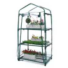 69x49x126cm Mini Garten Gewächshaus 3 Schichten Gemüse Kinderzimmer Shelter Hause Außen Blumen Gartenarbeit Winter anlage Regale(China)