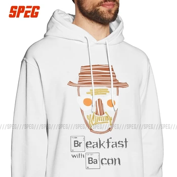 

Breaking Bad Breakfast With Bacon Heisenberg Walter White Man Hooded Sweatshirts 100% Cotton Casual Hoodies Unique Hoodie Shirt