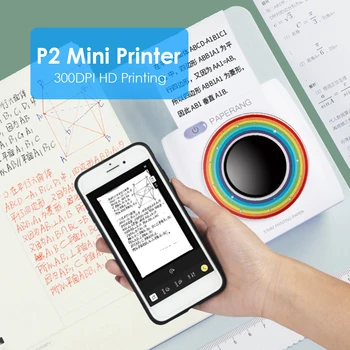 

Pocket Thermal Printer P2 300DPI Bluetooth 58mm Photo Printer School Office Working Decoration for iOS Android