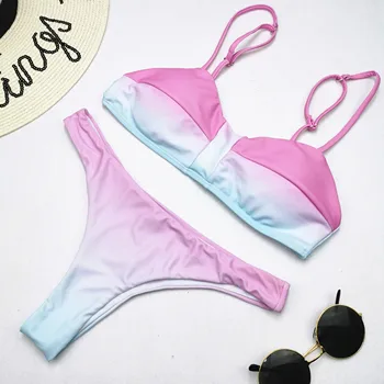 

Bikini 2020 Swimsuit Women Swimwear Push Up Bikinis Set Bather Bathing Suit Shiny Beach Wear Female Maillot De Bain XL