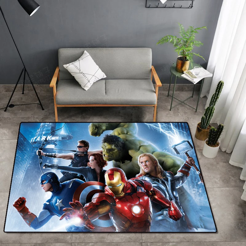 Style 8 Аниме Железный человек Marvel Капитан Америка дверной коврик ковер пол спальня дверной коврик нескользящий коврик мультяшный подарок - Цвет: Style 8