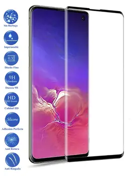 

Protector de Pantalla para Galaxy Note 10 Negro Completo Cristal Templado Curvo
