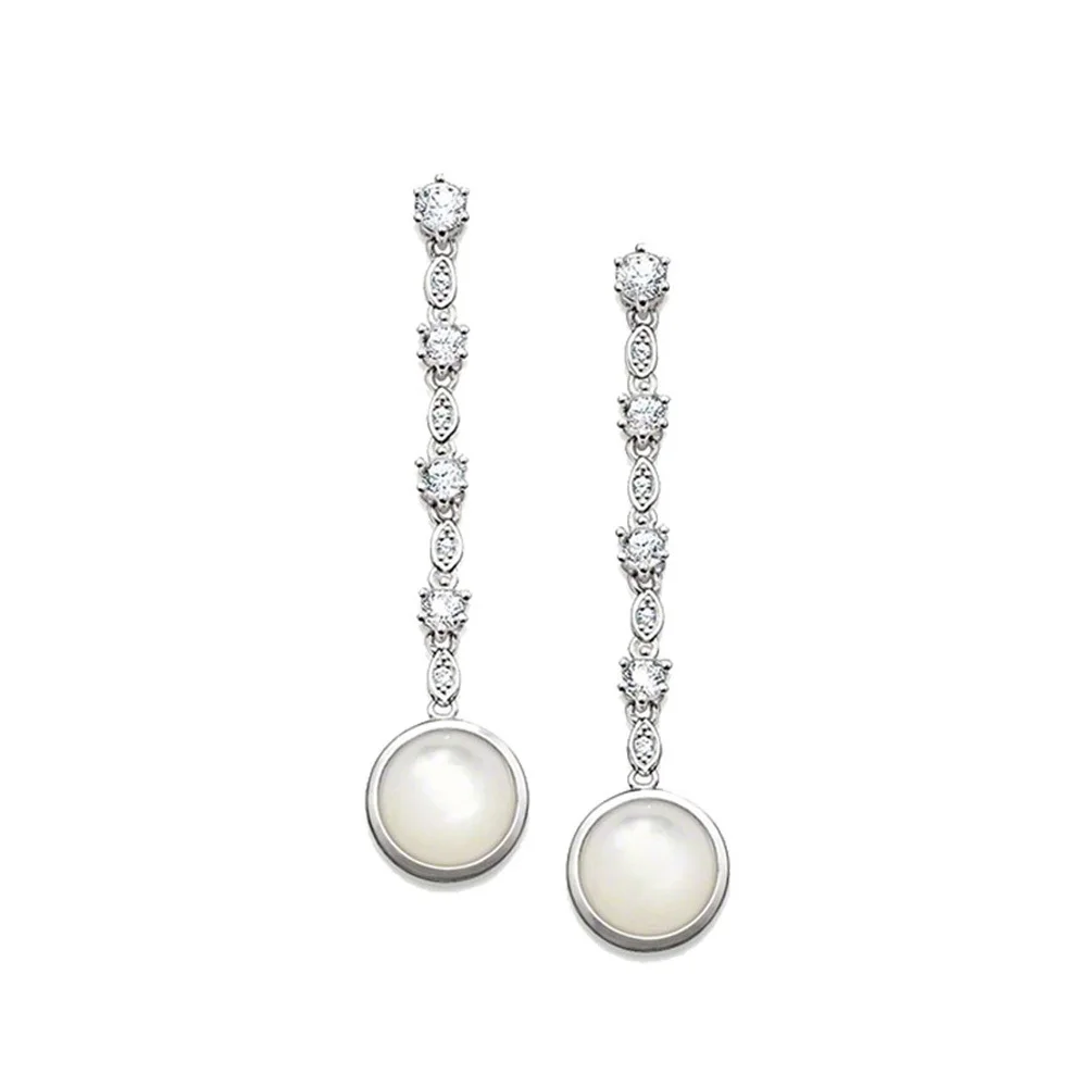 Белый Круглый Shell и белые звезды уха шпильки серьги самая модная Glam моды Bijoux
