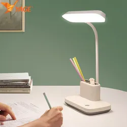 YAGE – lampe LED tactile Rechargeable, 3600mAh, pour bureau, bureau, haute luminosité, lumière douce, pour bureau, avec porte stylo 