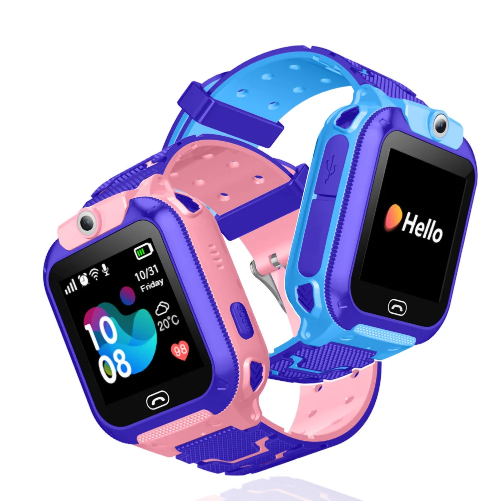 

Anti lost child smart watch GPS locator SOS smart positioning control phone children baby watch Compatible with IOS and Android