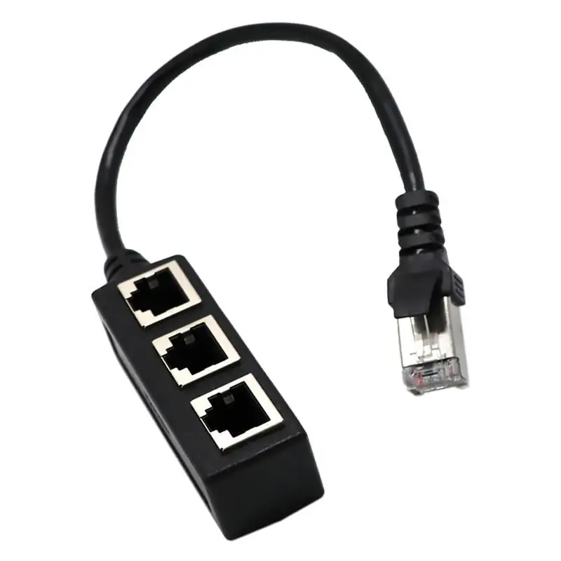 LAN Ethernet сеть RJ45 разъем 1 Мужской до 3 Женский сплиттер адаптер удлинитель для ПК компьютер сетевой кабель