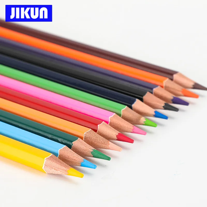 Professional Color Pencils Set - JIKUN Fine Art Drawing Non-toxic Oil Base  Pencils Set for Artist Sketch 12/18/24/36/48 Colours