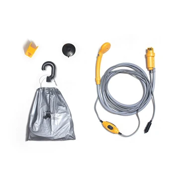 

12V Universal Car Washer Shower Set Portable Electric Pump Outdoor Camping Travel Car Washer Pet Dog Cleaning Tool Water Bags