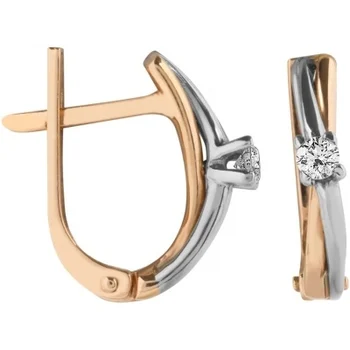 

Ivel earrings with 2 diamonds in red gold