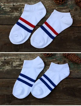 

5 color two bars color matching sports cotton socks four seasons leisure Harajuku breathable male socks high quality hot sale