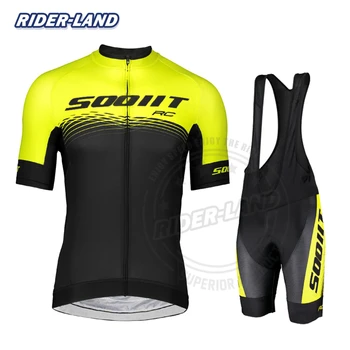 

New Cycling Jersey Set 2020 Team Cycle Clothing Scottment RC Race Uniform Summer Bicycle Sportswear Men Short Sleeve Riding Suit