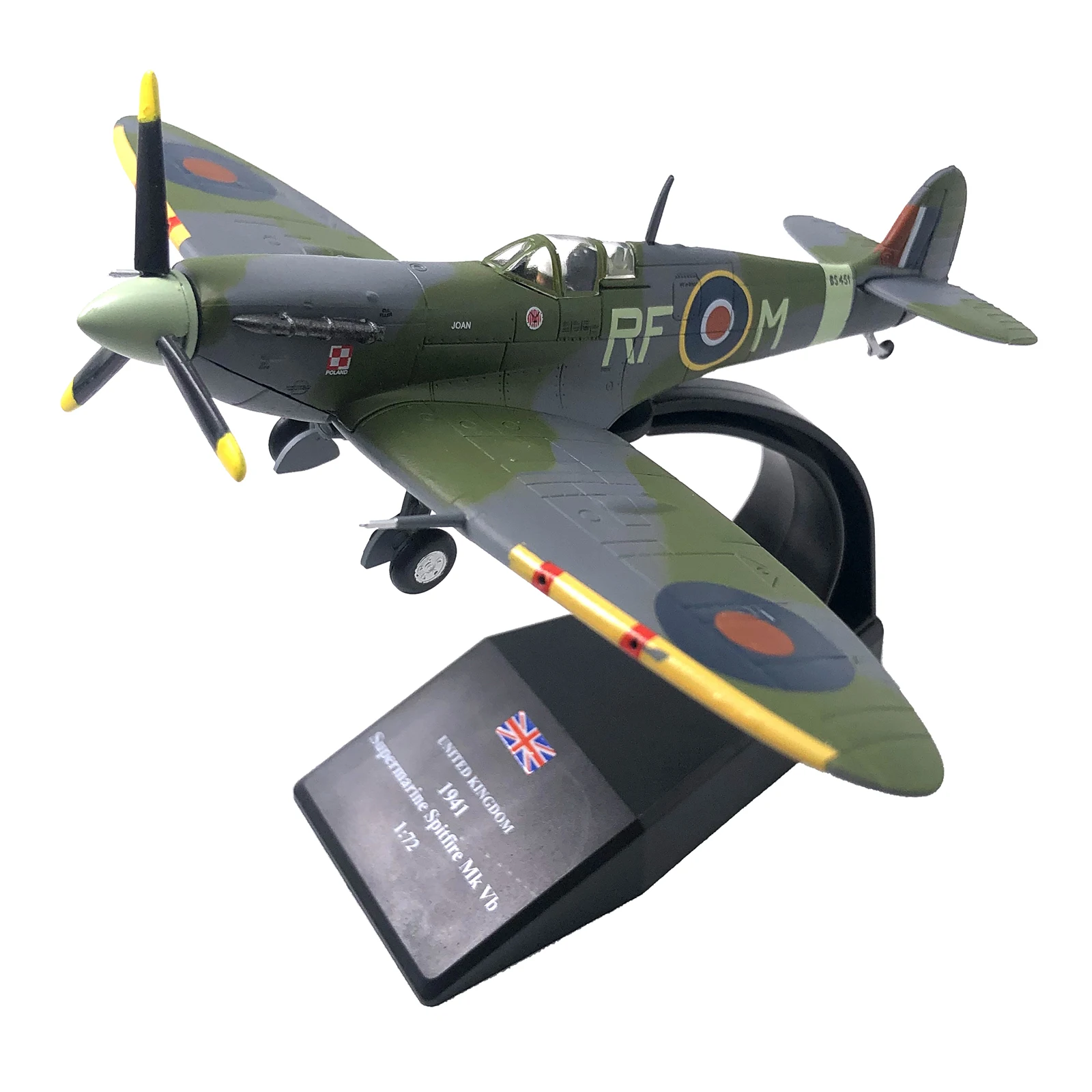 1/72 Scale WWII British Fighter Plane Airplane Diecast Metal Plane Aircraft Model Children Toy