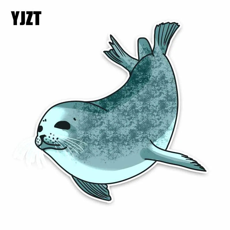 YJZT 15 см * 14 5 милые морские животные львы ПВХ стикер для автомобиля животных детей