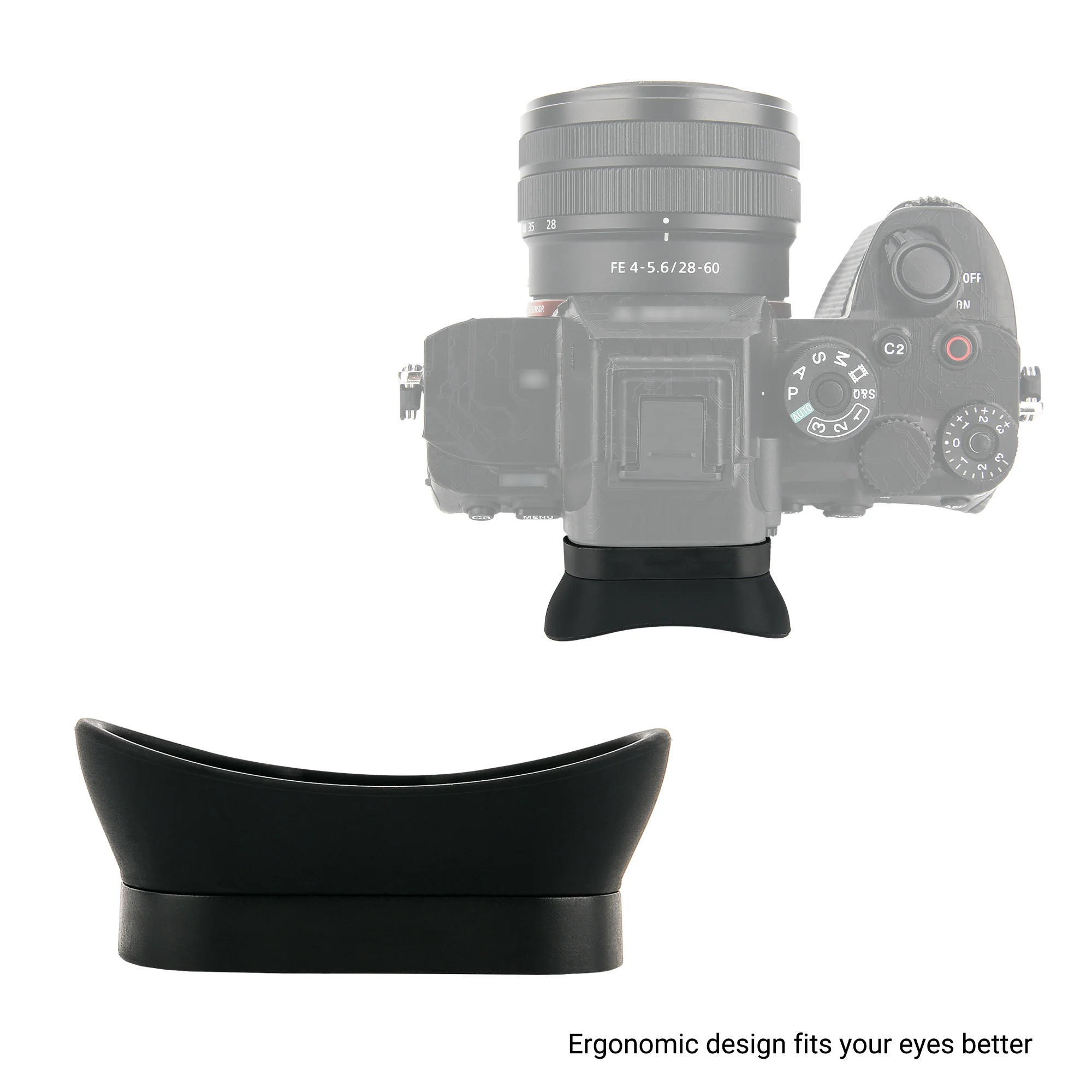 Ocular de Câmera Macia do Silicone Visor para Sony A7r5 A7rv A7m4 A7iv a1 A7siii A7s Iii A7s3 A7sm3 Sombra Longa Fda-ep19 - Image 2