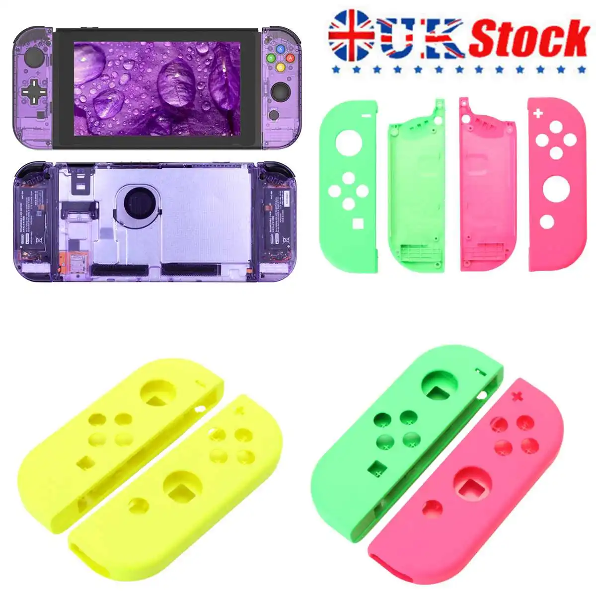 

Replacement Housing Hard Shell Skin Case for Nintend Switch NS Joy-Cons Controller Green Faceplate Cover for joycon Repair Part