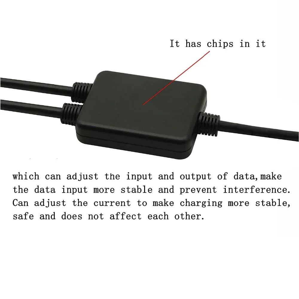 USB 2.0 A公左弯转2个母同时 线 4