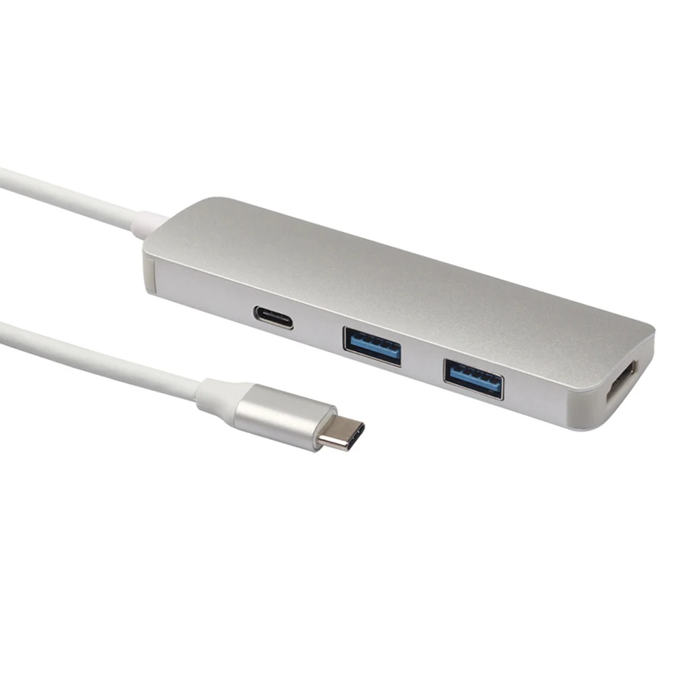 4 в 1 концентратор USB C к HDMI 4K концентратор USB 3,0 USB2.0 адаптер Micro usb зарядный порт для MacBook Pro iPad MacBook Pro Air type c концентратор