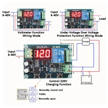 XH-M608 DC6-40V Battery Charge Discharge Module Integrated Voltmeter Undervoltage Overvoltage Protection Timing Discharge Board
