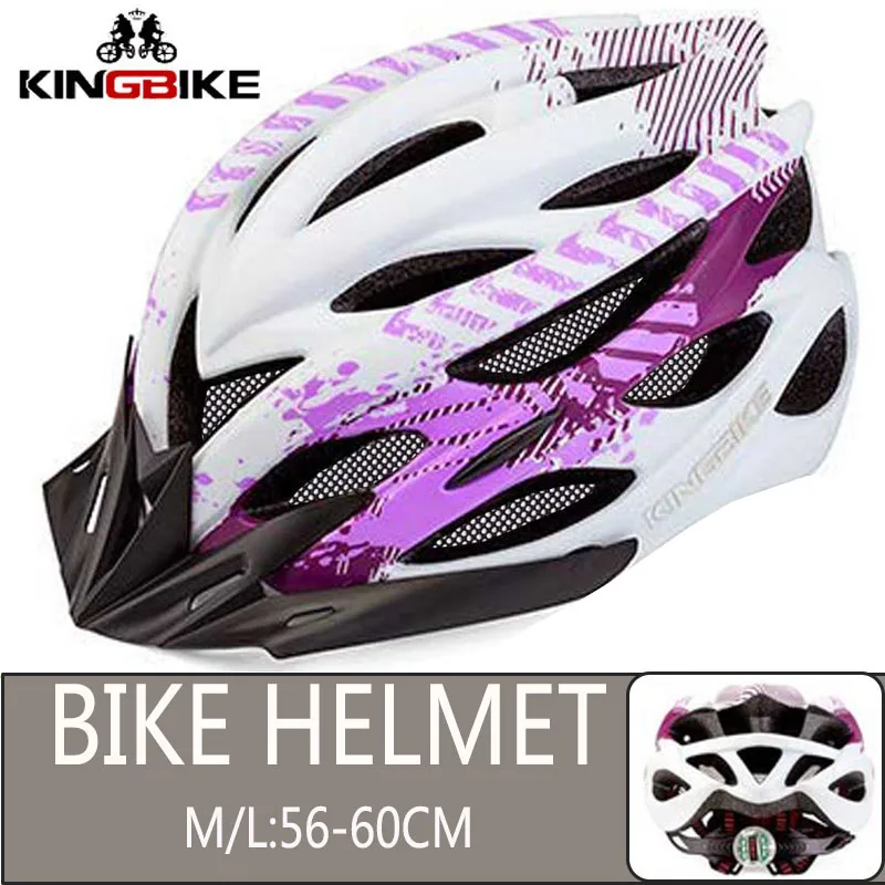 675-Purple KINGBIKE велосипедный шлем из титана Сверхлегкий в форме велосипедный шлем с козырьком дышащий дорожный горный MTB открытый велосипедный шлем - Цвет: 675-Purple