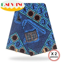 Анкара африканская вощеная ткань принтом 12 ярдов хлопок настоящий голландский воск Гана нигерийский стиль для шитья африканские платья одежда 29