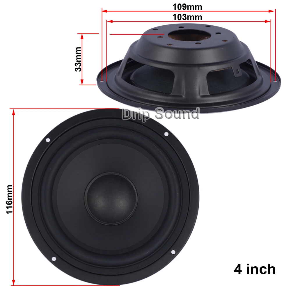 4 inch (116mm) " /4"/" /6,5"/" /10" дюймов динамик пассивный радиатор Вуфер диафрагма радиатора вспомогательный бас - Цвет: 4 inch (116mm)