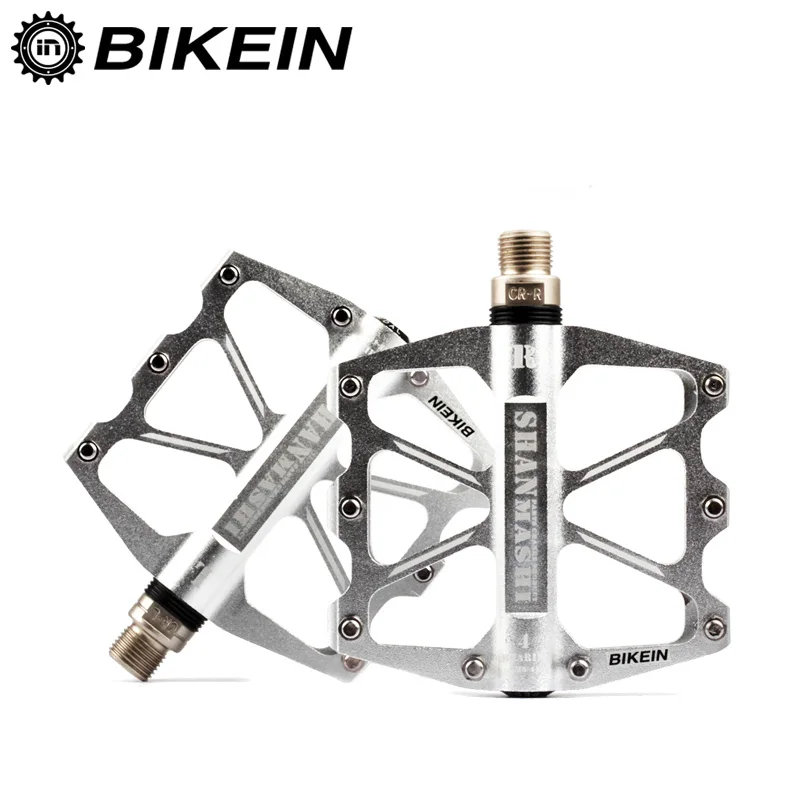 BIKEIN Ultrelight Bicycle Cycling Aluminum CNC BMX 4 Bearing Pedals 340g MTB Platform Pedal Mountain Bike Accessories 5 Colors