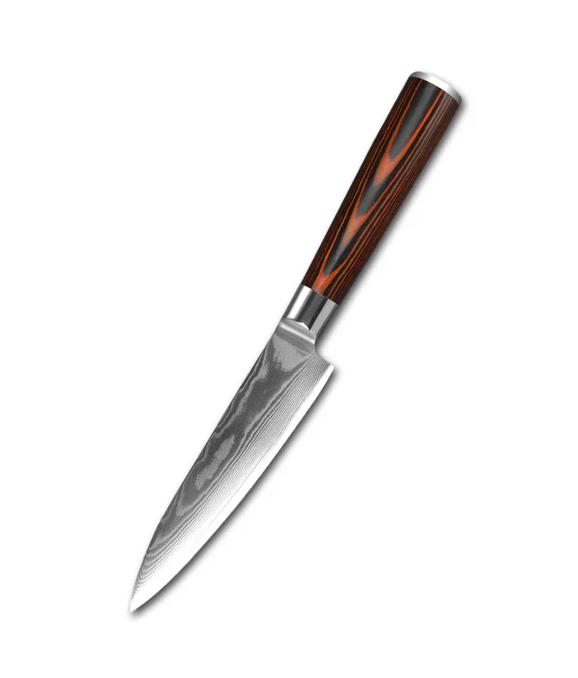 EVERRICH®5 дюймов Универсальный Нож поварской нож 67 слоев DV8 Дамасская сталь " кухонный нож с эргономичной ручкой упаковка подарочной коробки
