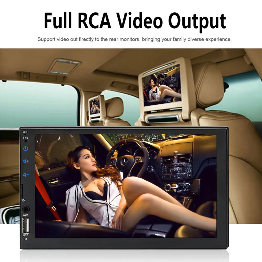 Bluetooth/FM/USB/AUX/TF автомобильный MP5 плеер MP5 плеер 2DIN автомобильный MP5 плеер 1080P для дистанционного управления