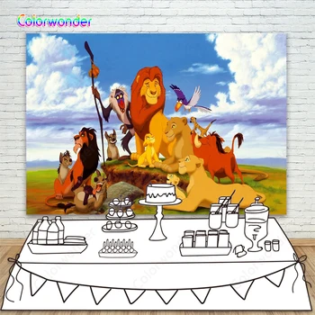 

Photography Background The Lion newborn children Birthday Backdrop Decor Photocall Backdrop Photo Studio Banner