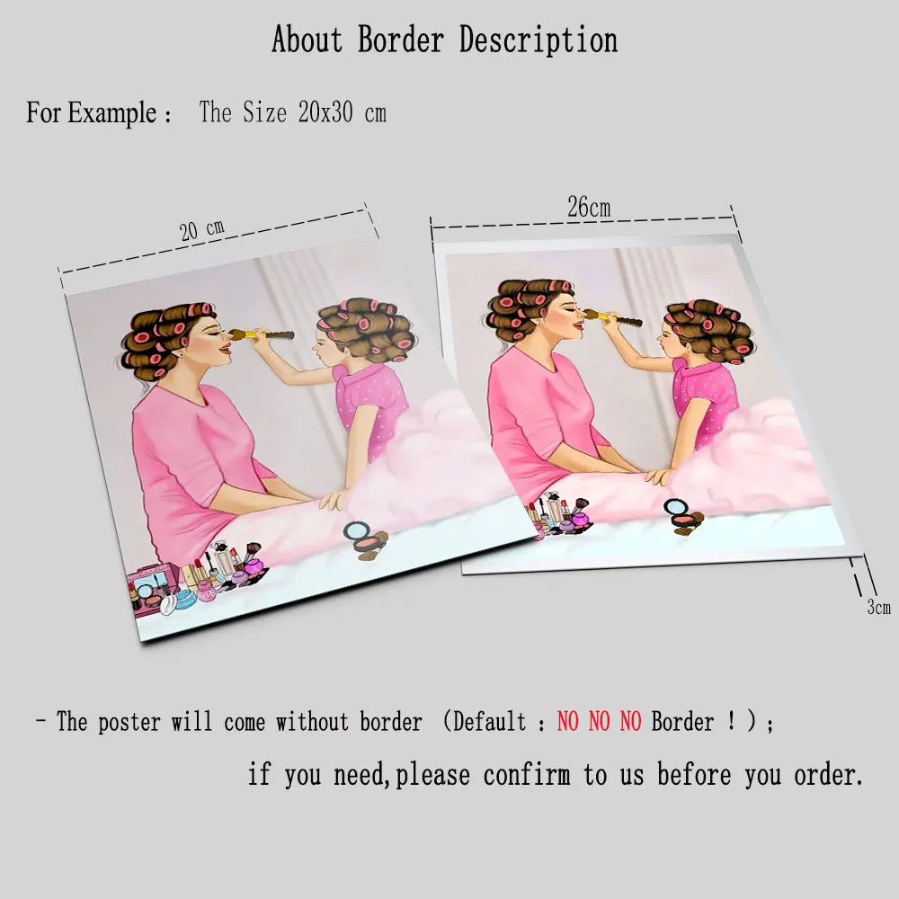 Постер на стену для мамы и дочки семейное настенное искусство Картина холсте