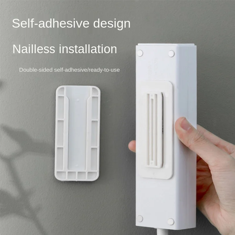 

Row Insert Holder Wall Hanging Socket Row Storage Rack Perforation-free Socket Board Router Fixed Wall Paste Home Organizer