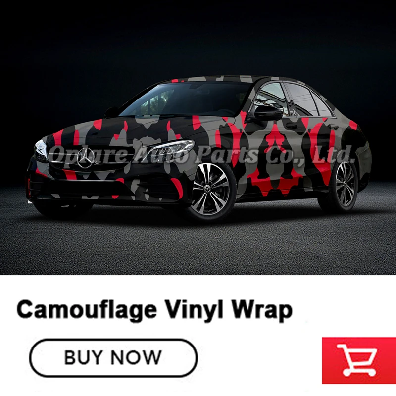 

Highest quality red black grey Camo wrap film Camouflage Vinyl for Car Wrapping Foil Print Camouflage Vinyl Wrap Bubble Free