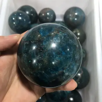 

High Quality & Beautiful Natural Apatite Hand Carved Crystal Sphere For Present Or Collection
