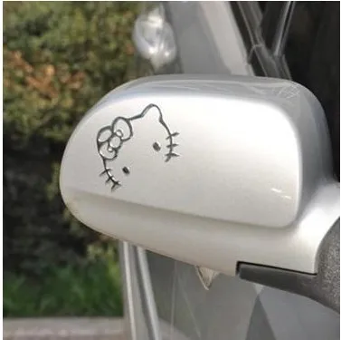 Наклейки на бампер из мягкой шелконы для EBay, наклейки на бампер с милой кошкой, бумага, ПВХ, зеркало заднего вида, 3D наклейки на бампер, Creati