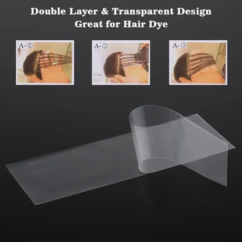 

Plastic Hair Dye Paper Set Hair Color Dye Paper 20PCS Hair Coloring Dyeing Highlighting Tool Double Layer Transparent