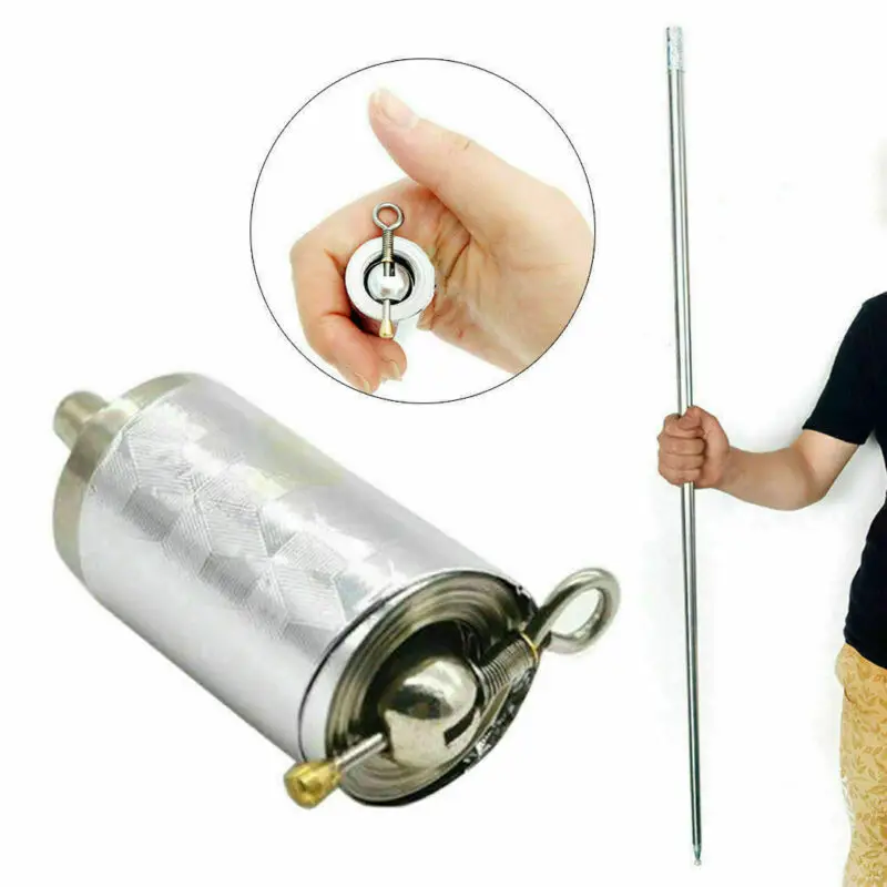 Portable Martial Arts Metal Magic Pocket Bo Staff 110cm New Pocket Magic silver