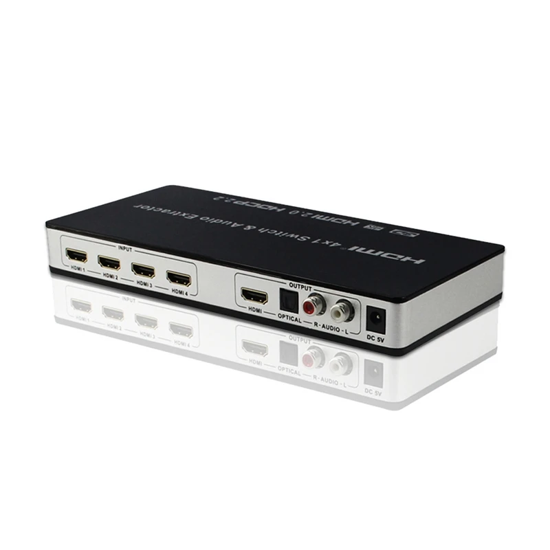 4X1 Hdmi 2,0 коммутатор и аудио экстрактор для Xbox Dvd Tv 4 в 1 Hdmi коммутатор 4 к 60 Гц 3D Arc стерео аудио Spdif Rca Hdcp2.2-Eu Pl
