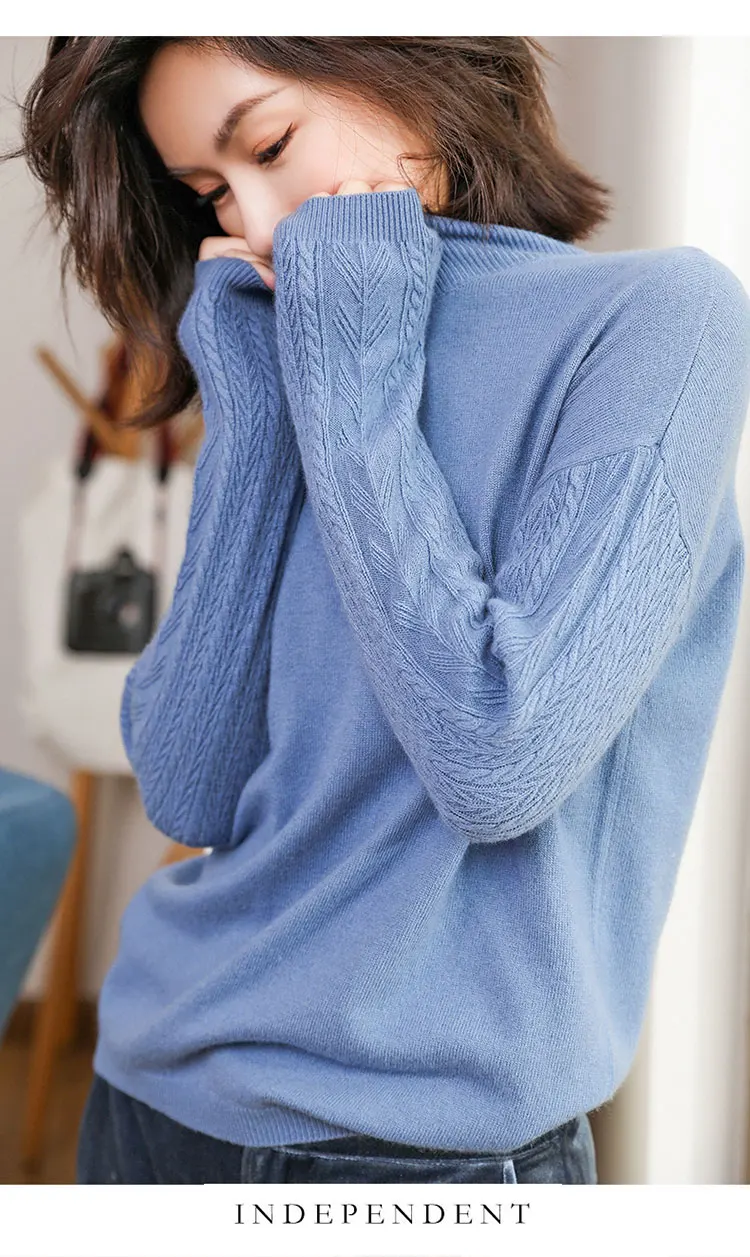 Litvriyh чистый Женский кашемировый свитер пуловер с длинными рукавами невысокая горловина женский свитер пуловер Женский вязаный джемпер одежда