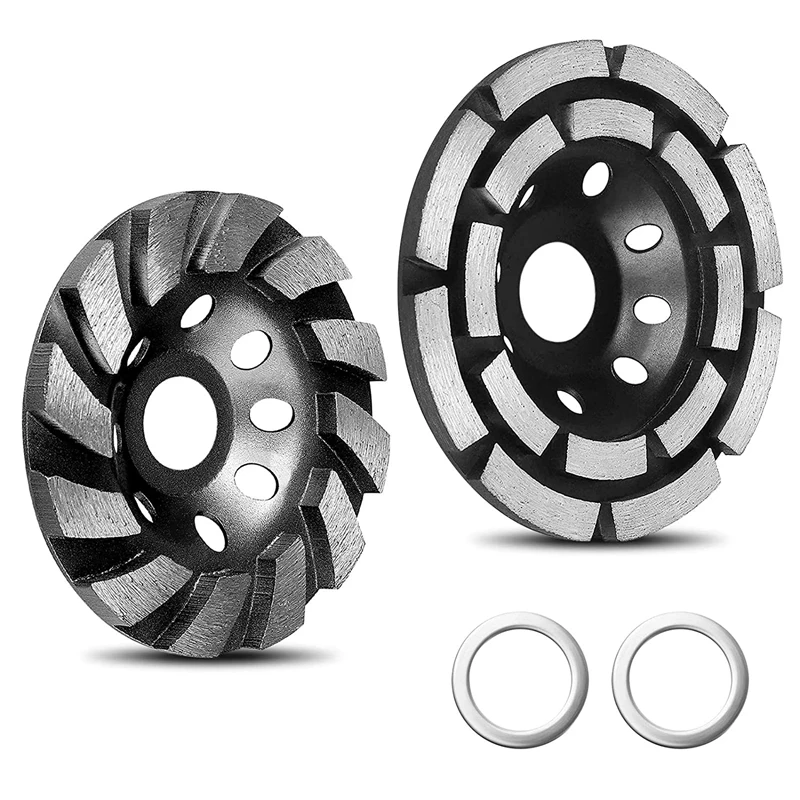 2Pcs 4 Inch Diamond Cup Grinding Wheel Concrete Sanding Discs 12