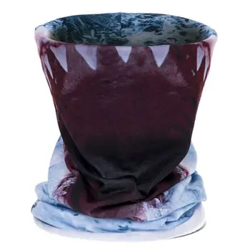 

3D Animal Mouth Print Neck Gaiter Scarf Cycling Seamless Bandana Face Mask Tube 63HC