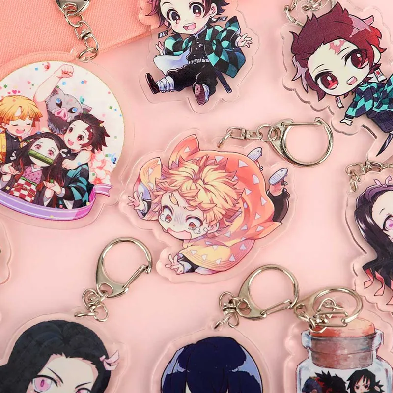 Аниме брелок демон убийца: Kimetsu без Yaiba Chibi мультфильм акриловые подвески