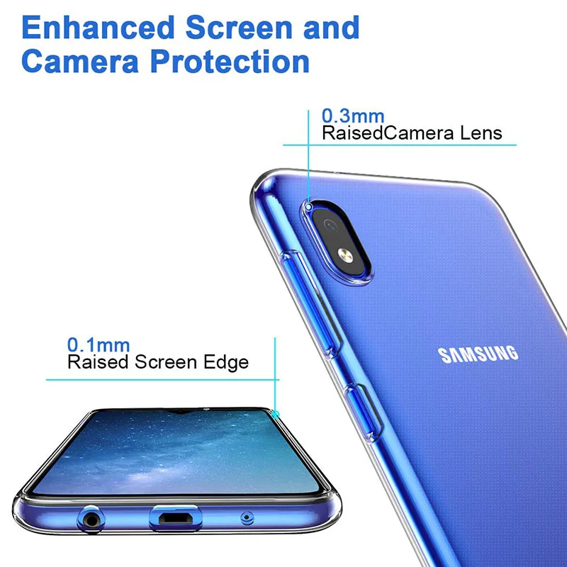 Полноразмерный защитный чехол для телефона чехол для samsung Galaxy A10 SM-A105M/DS мягкий прозрачный силиконовый чехол из мягкого ТПУ samsung A10 Galaxy-A10