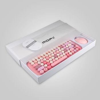 

84 keyWireless keyboard pink girl heart wireless keyboard set100key