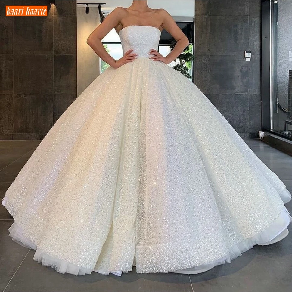 Strapless sparkly wedding dress Clearance